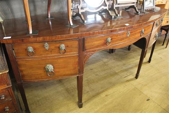 Mahogany bow front sideboard